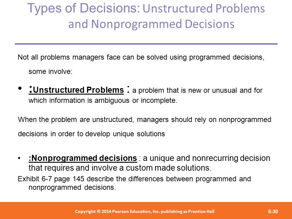 What Is the Difference Between Programmed & Unprogrammed Decisions From a Business Perspective?